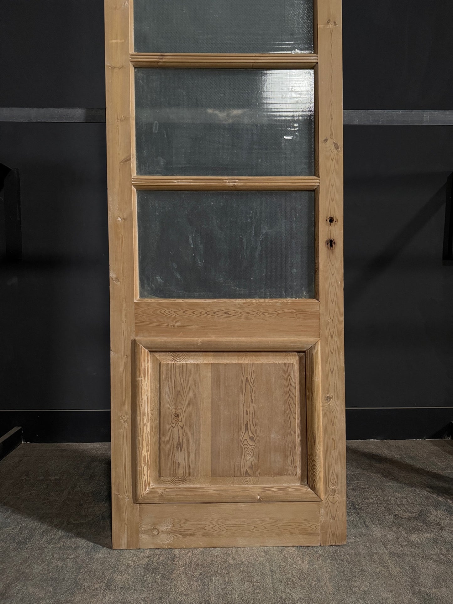 Antique Obscured Glass 3 Lite Single Door - 31.75x85.75 - N357