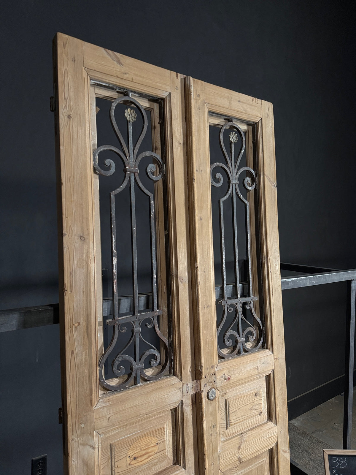 Antique Iron French Doors - 38x92 - N514