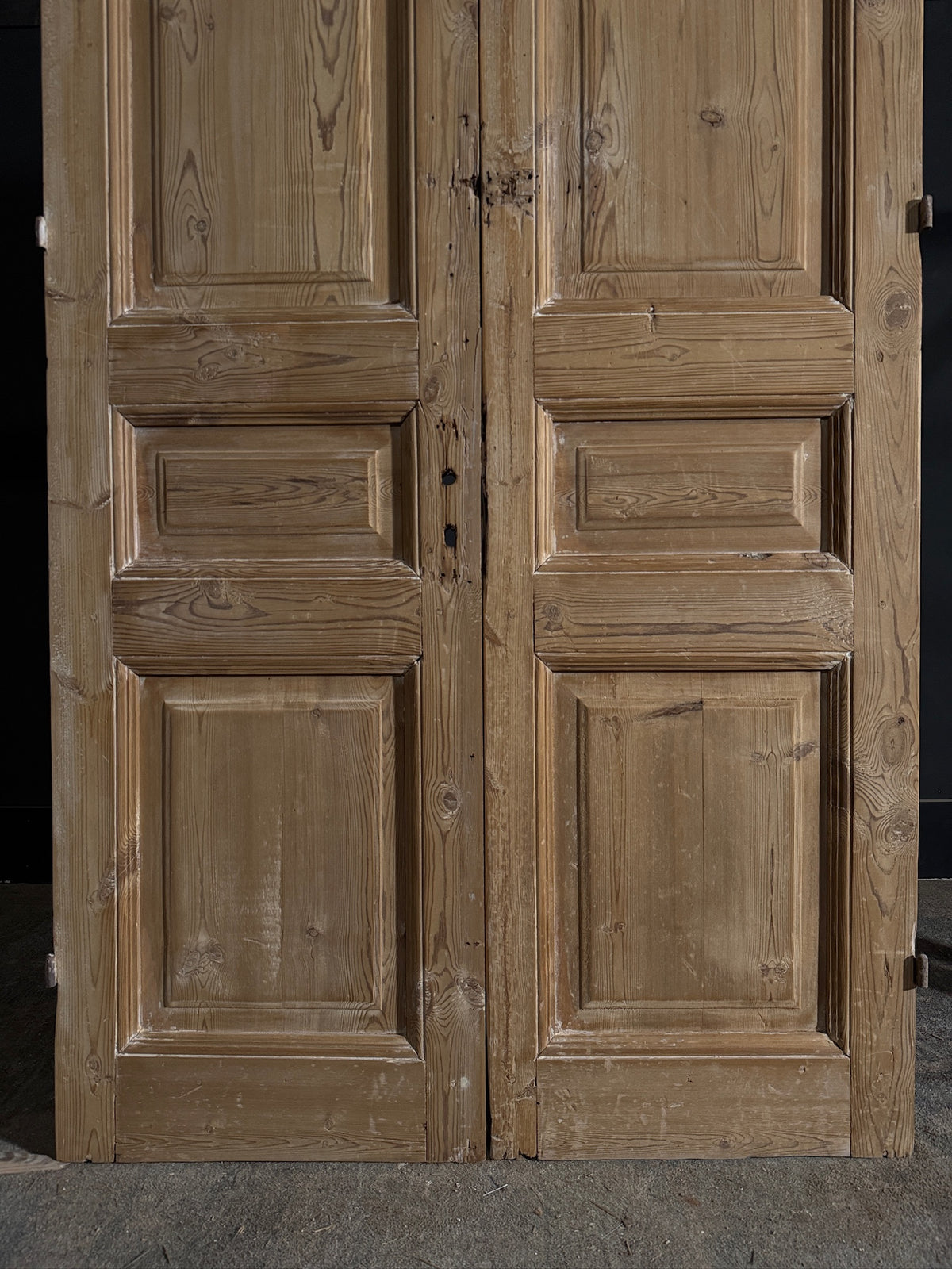 Antique 3 Panel Solid Double Doors - 42.75x88 - N578
