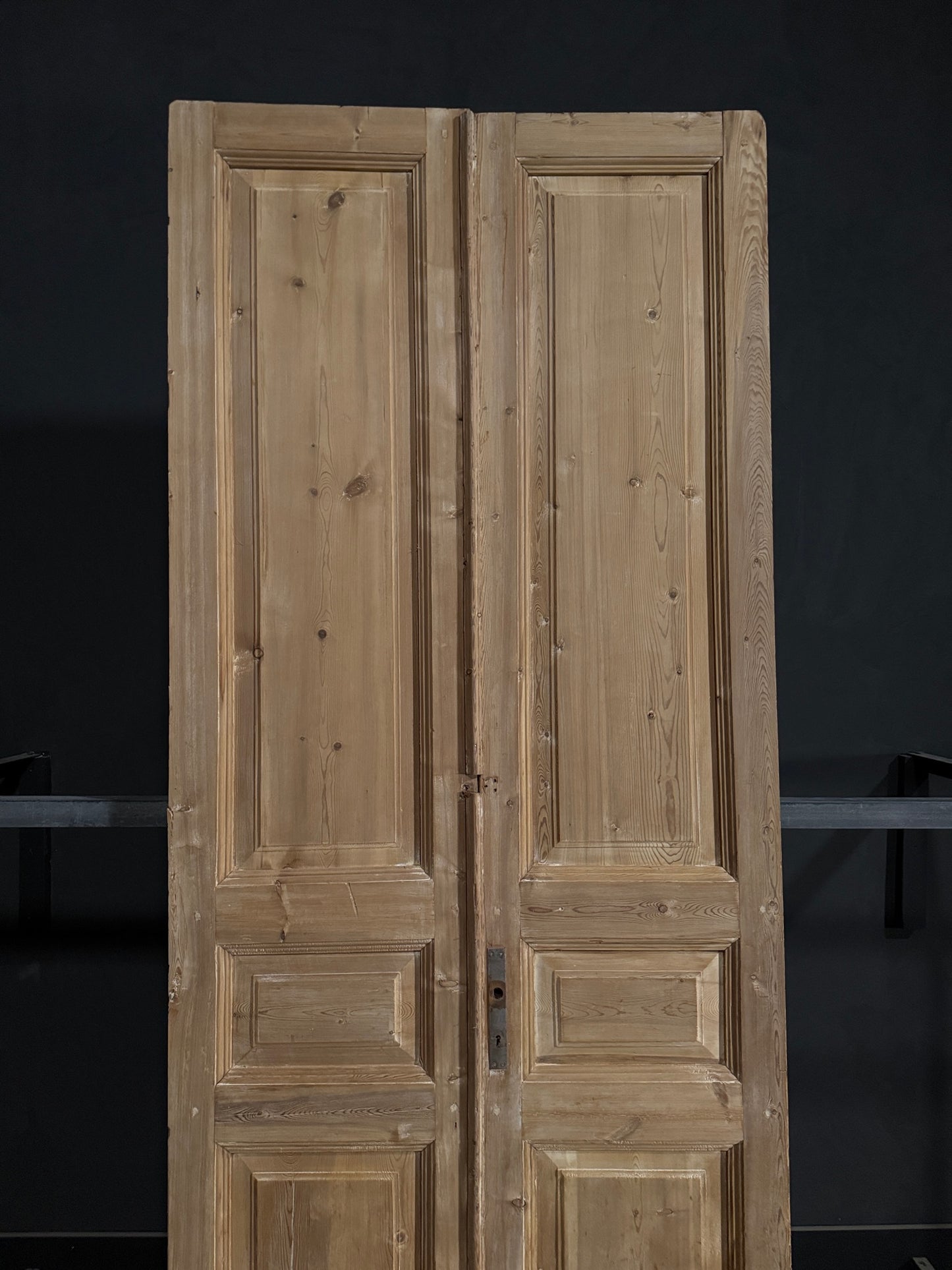 Antique 3 Panel Solid Double Doors - 43.25x110.75 - N332