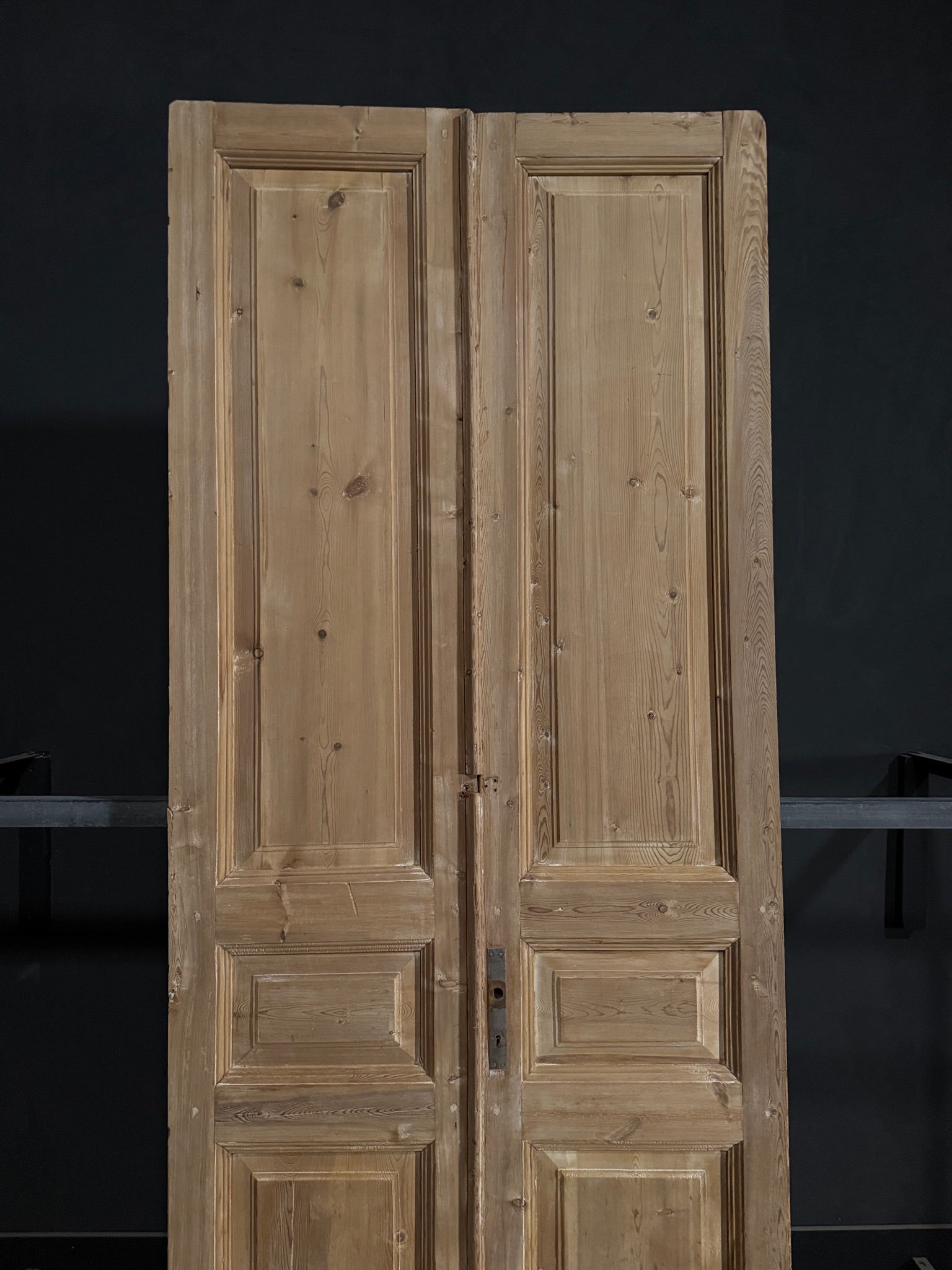 Antique 3 Panel Solid Double Doors - 43.25x110.75 - N332