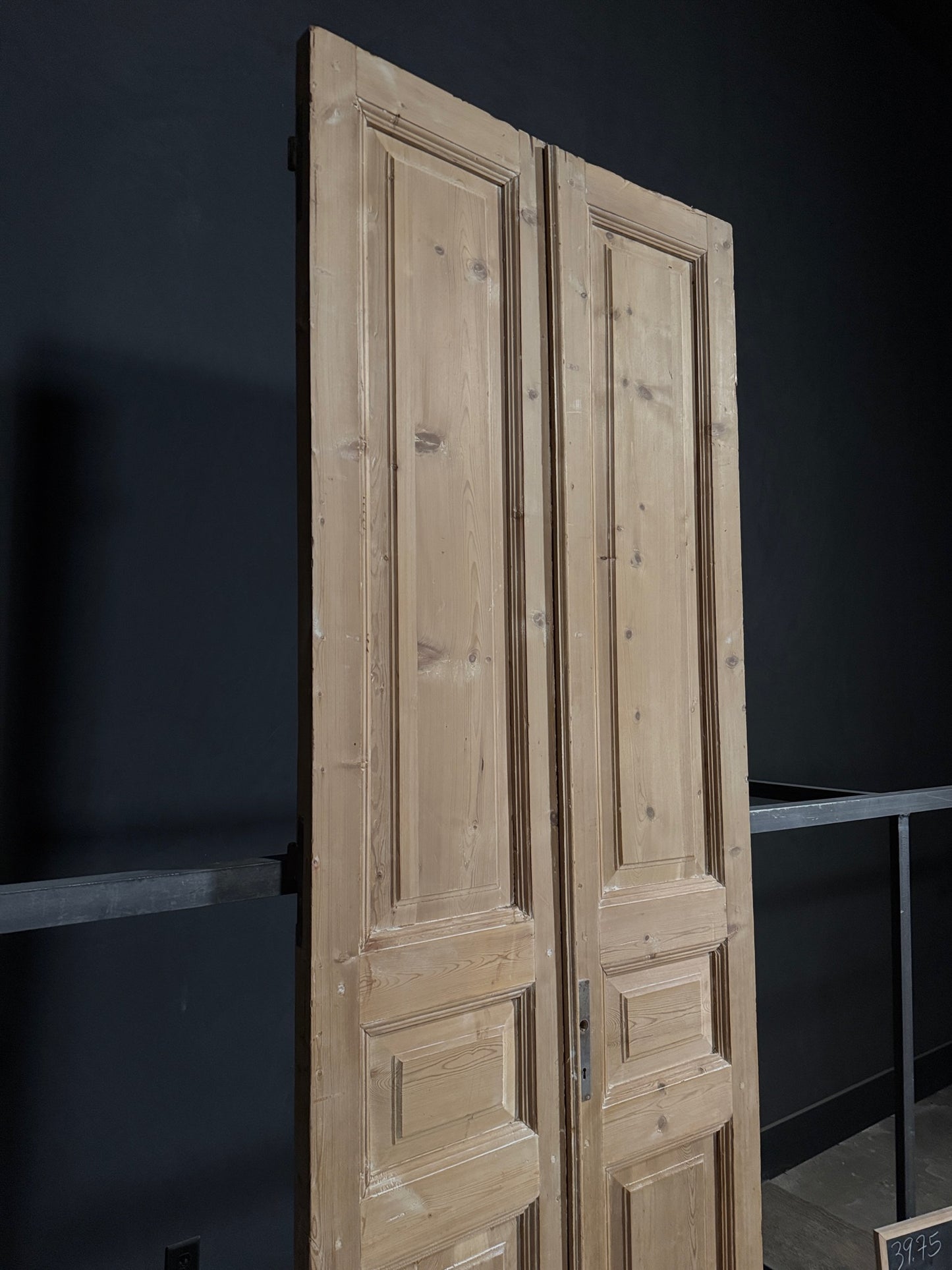 Antique 3 Panel Solid Double Doors - 39.75x110.5 - N322