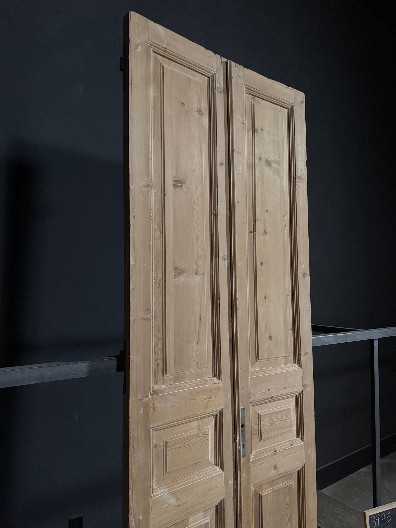 Antique 3 Panel Solid Double Doors - 39.75x110.5 - N322