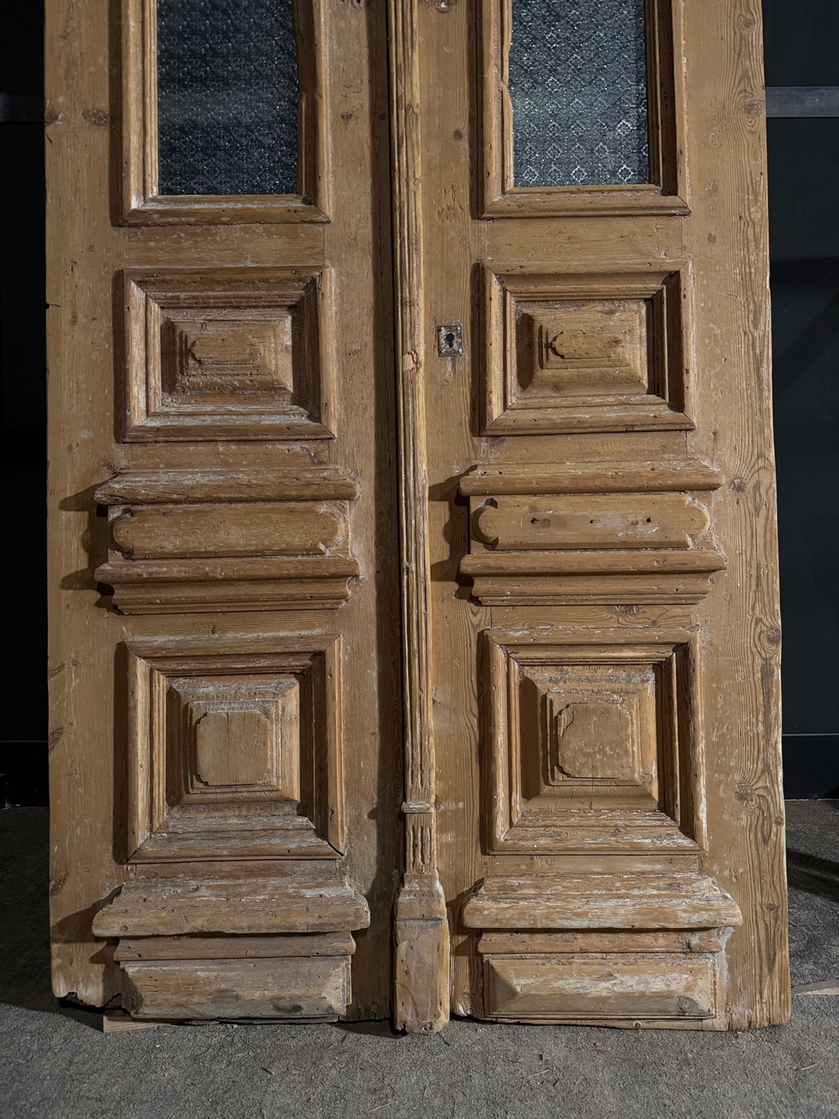 Antique Carved Iron French Doors - 46x107 - N571