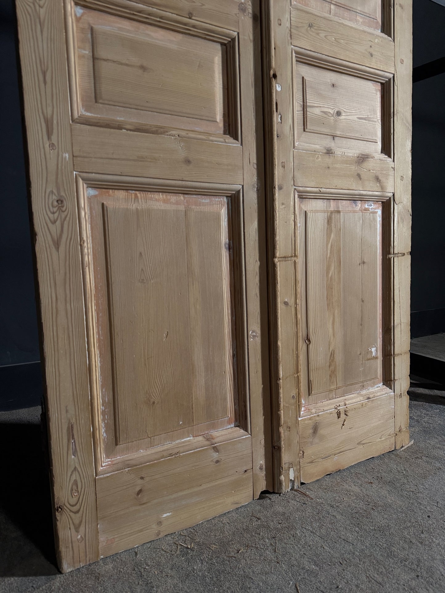 Antique 3 Panel Solid Double Doors - 43.5x97.25 - N566