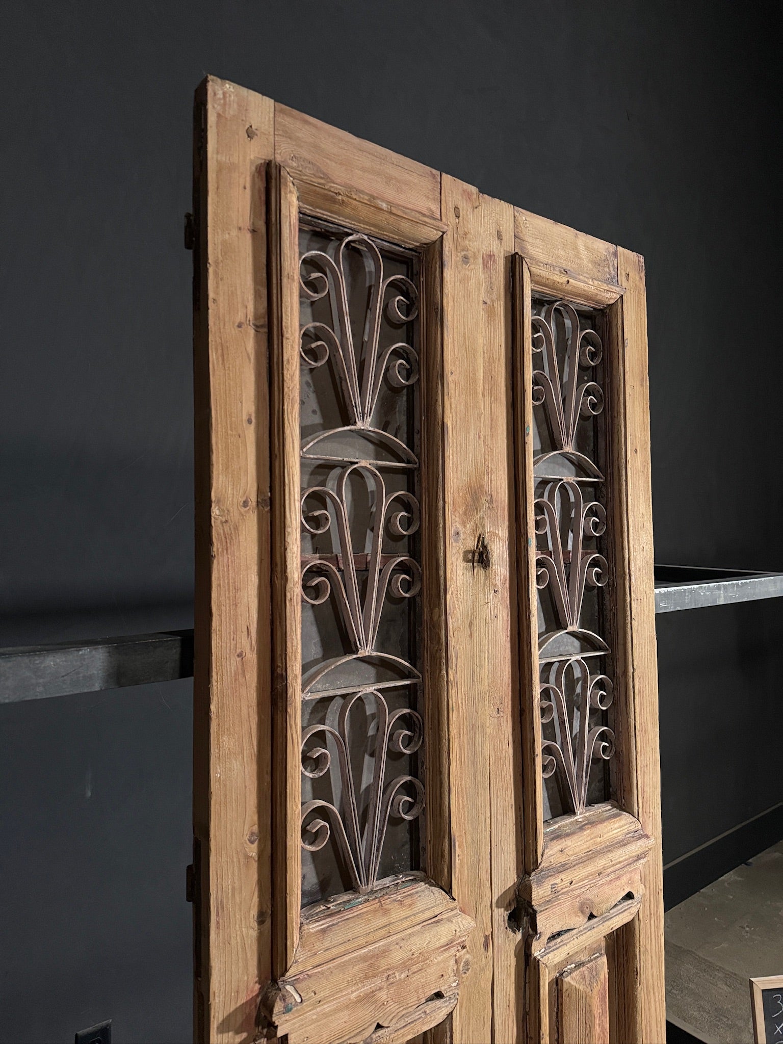 Antique Iron French Doors - 36.25x85.75 - N413