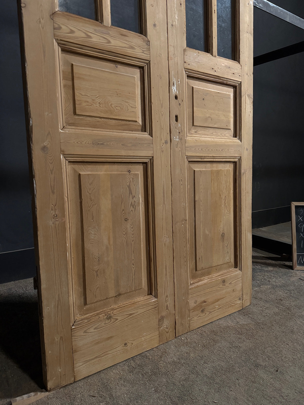 Antique Glass 6 Lite French Doors - 39.5x93.5 - N684