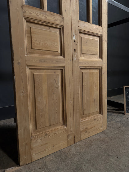 Antique Glass 6 Lite French Doors - 39.5x93.5 - N684