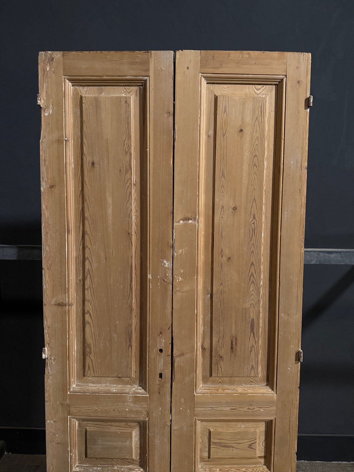 Antique 3 Panel Solid Double Doors - 35.5x86 - N680