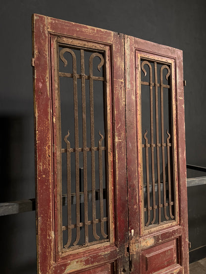 Antique Iron French Doors - 43x99 - N714