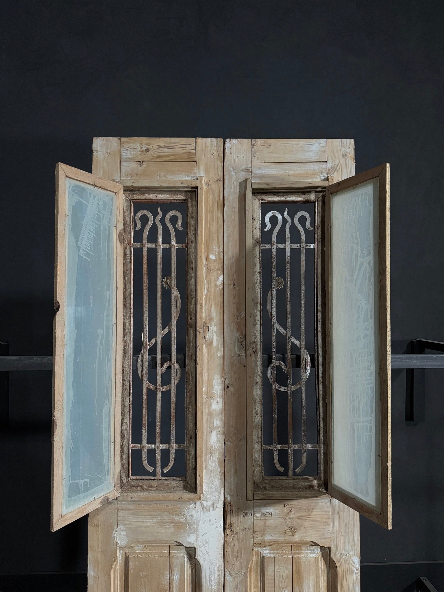Antique Iron French Doors - 39.5x93 - N60