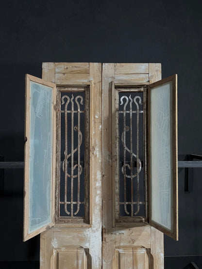 Antique Iron French Doors - 39.5x93 - N60