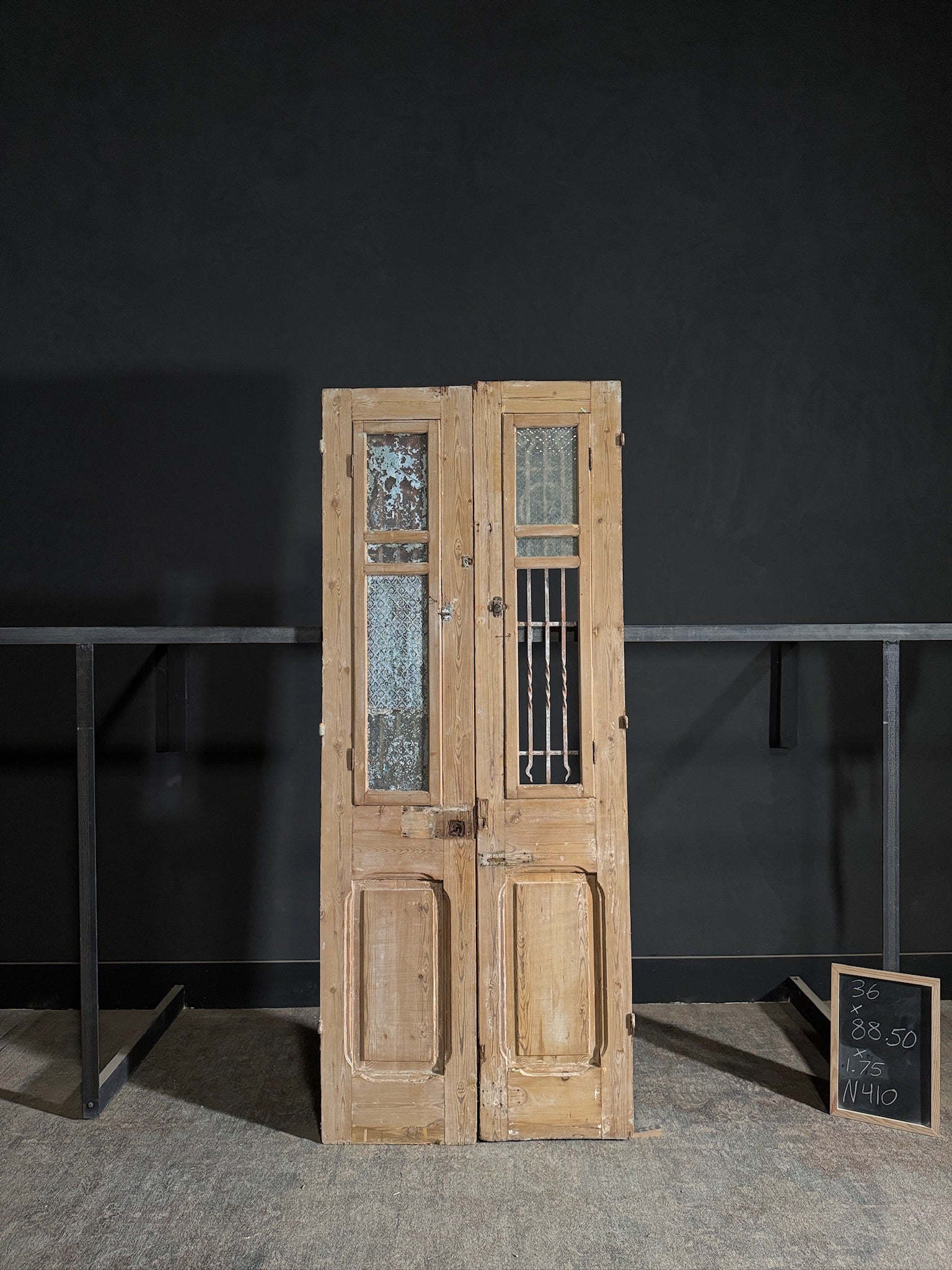 Antique Iron French Doors - 36x88.5 - N410