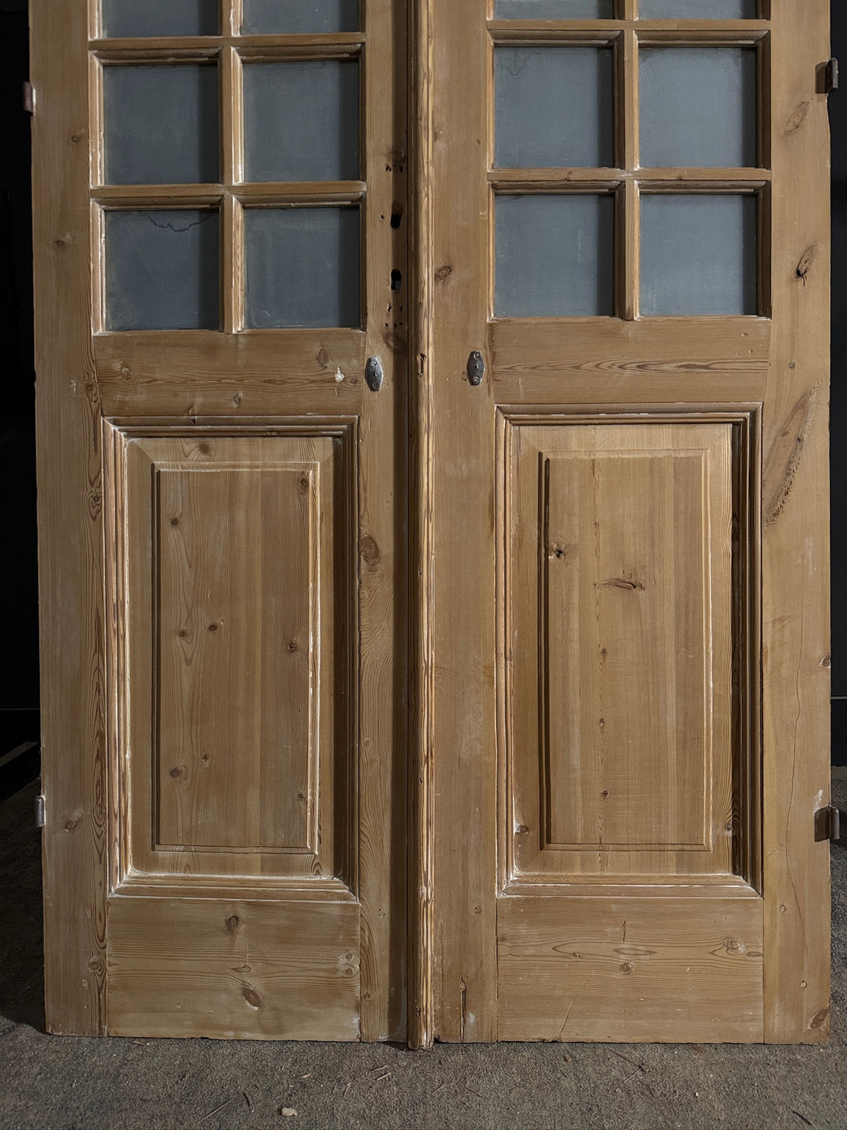 Antique Obscured Glass 14 Lite French Doors - 43.25x98 - N575