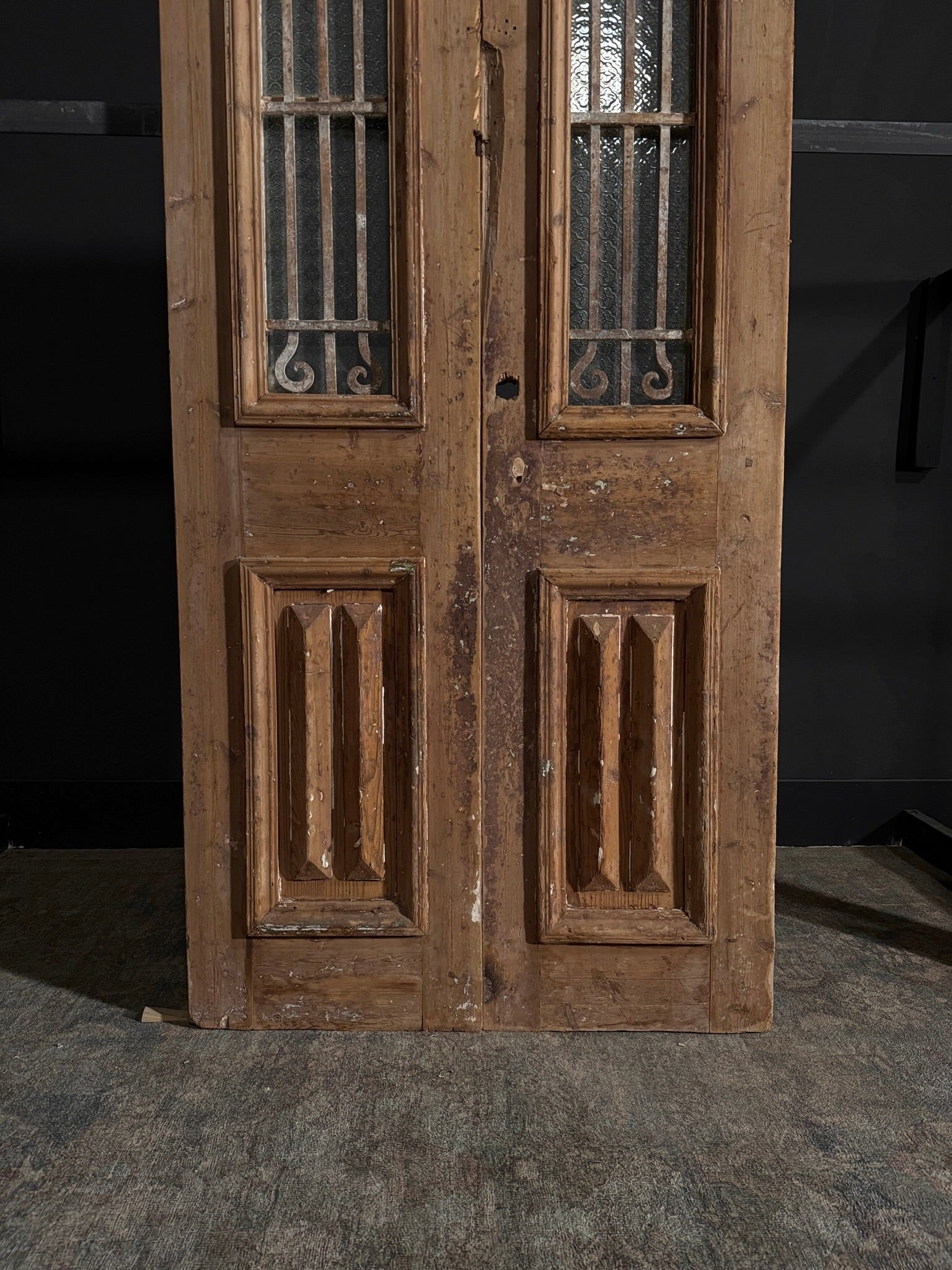 Antique Iron French Doors - 39x86 - N40