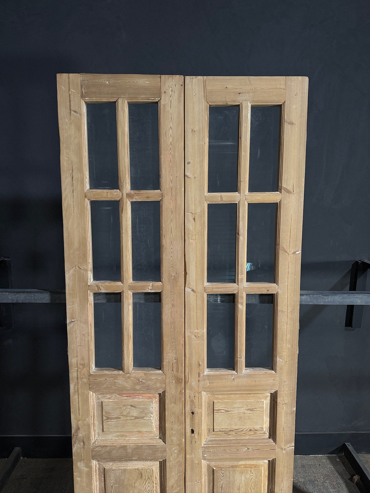 Antique Glass 6 Lite French Doors - 40x95.5 - N673