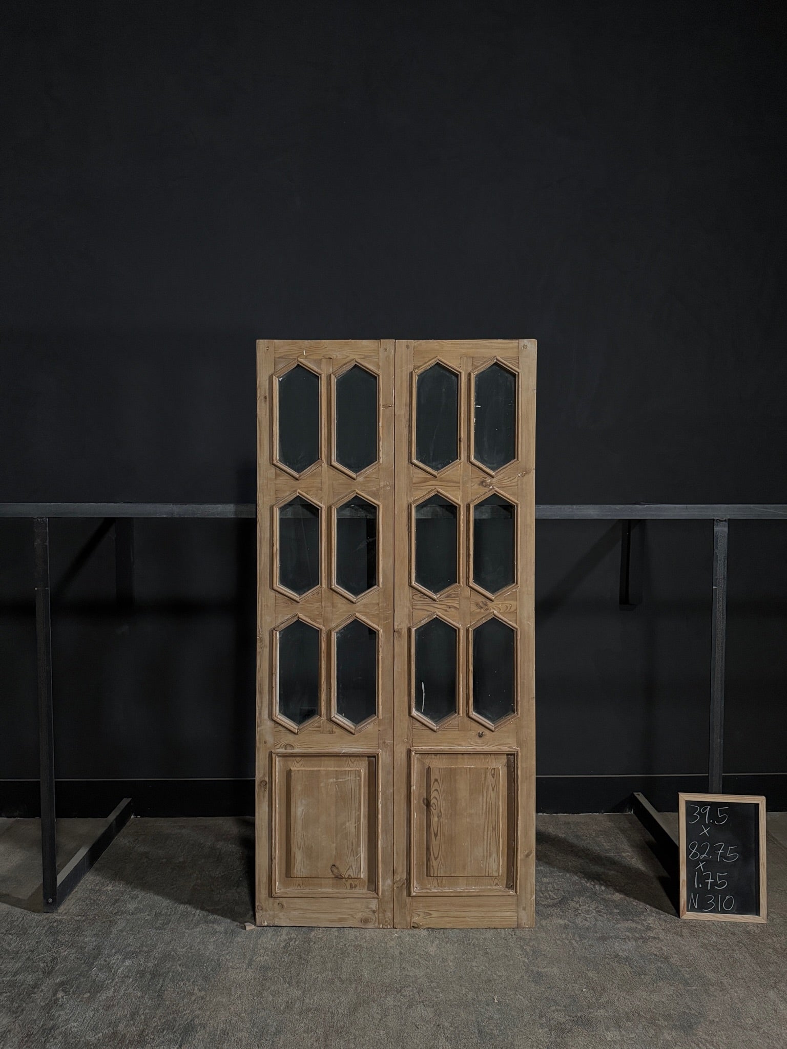 Antique Glass 6 Lite French Doors - 39.5x82.75 - N310