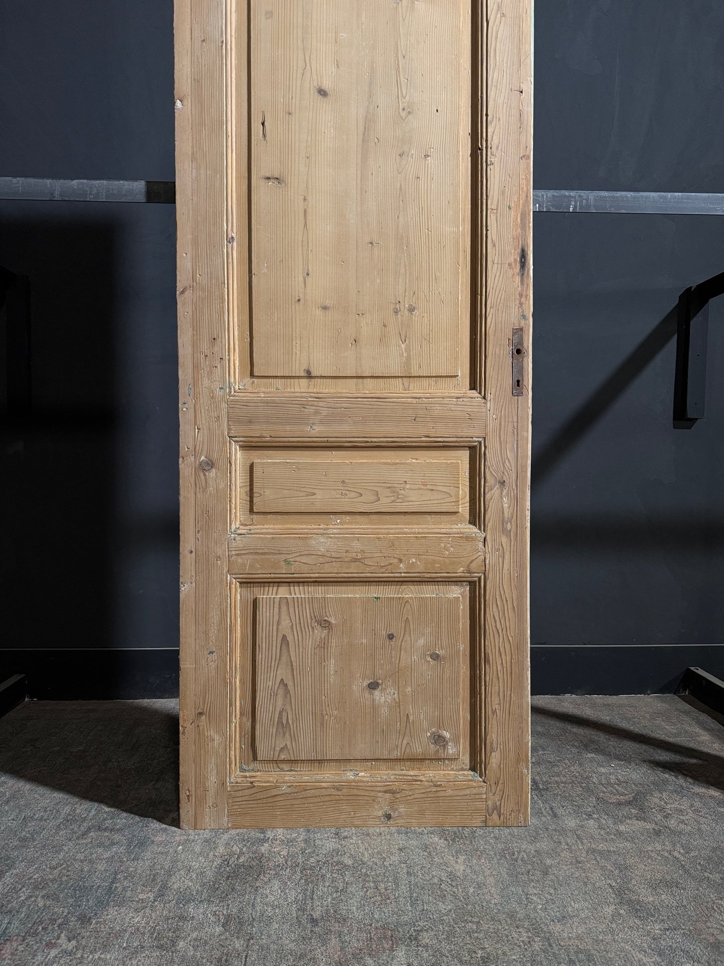Antique 3 Panel Solid Single Door - 33x91.25 - N186