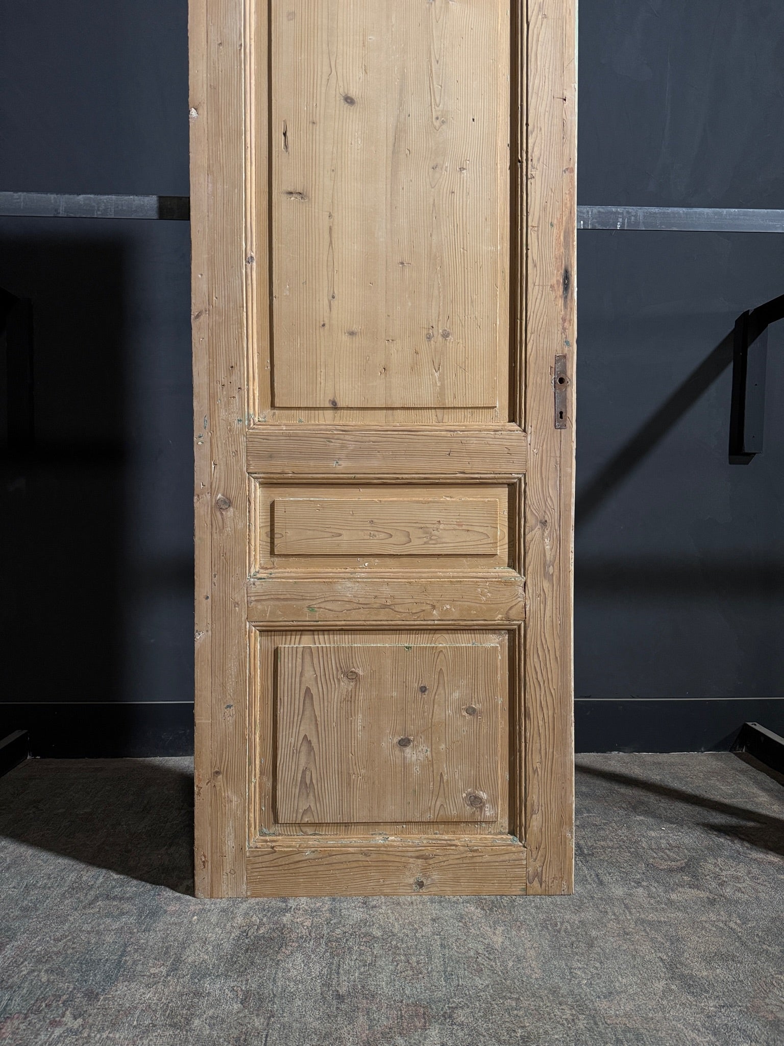 Antique 3 Panel Solid Single Door - 33x91.25 - N186