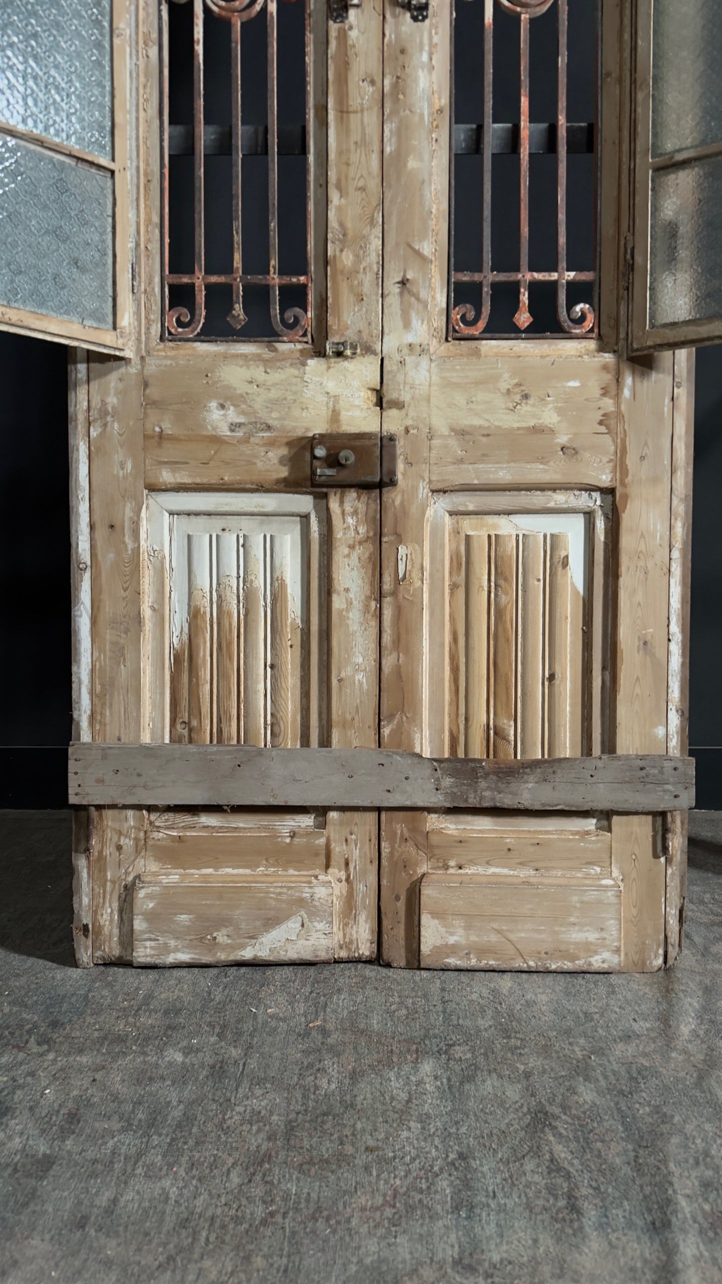 Antique Iron French Doors - 40.5x122 - N135