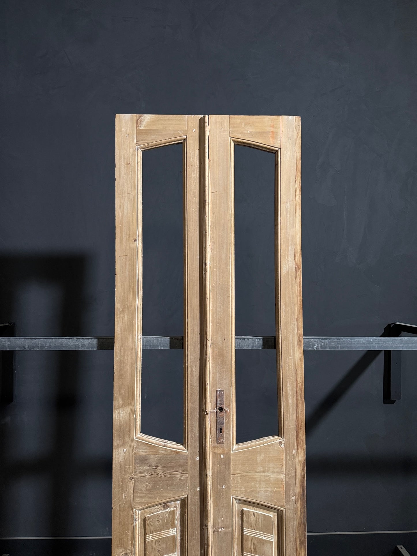 Antique Fluted 1 Lite French Doors - 31x97 - N244