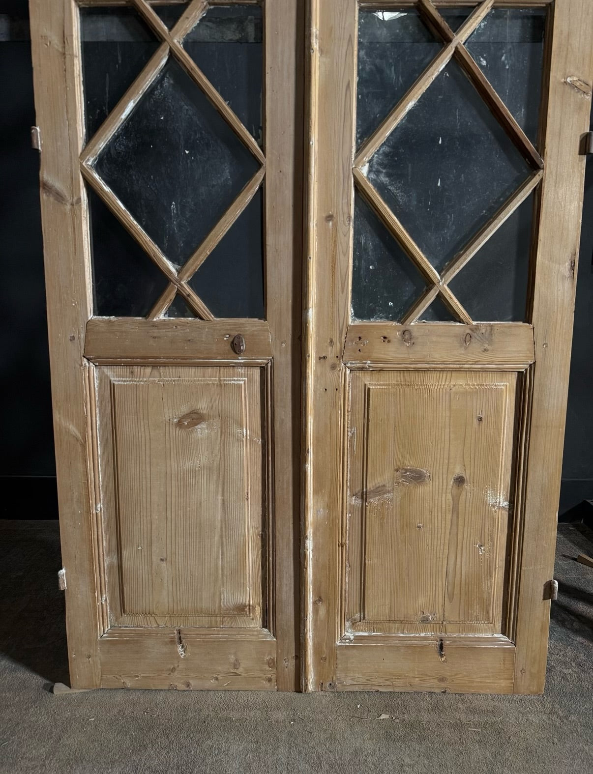 Antique Glass 5 Lite French Doors - 45x96.5 - N635