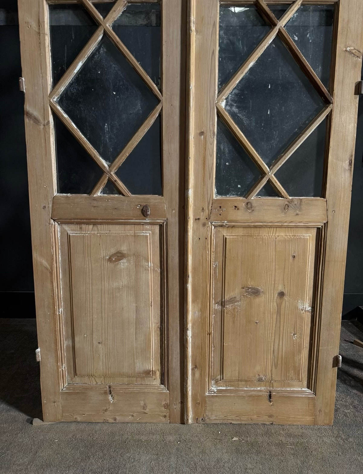 Antique Glass 5 Lite French Doors - 45x96.5 - N635