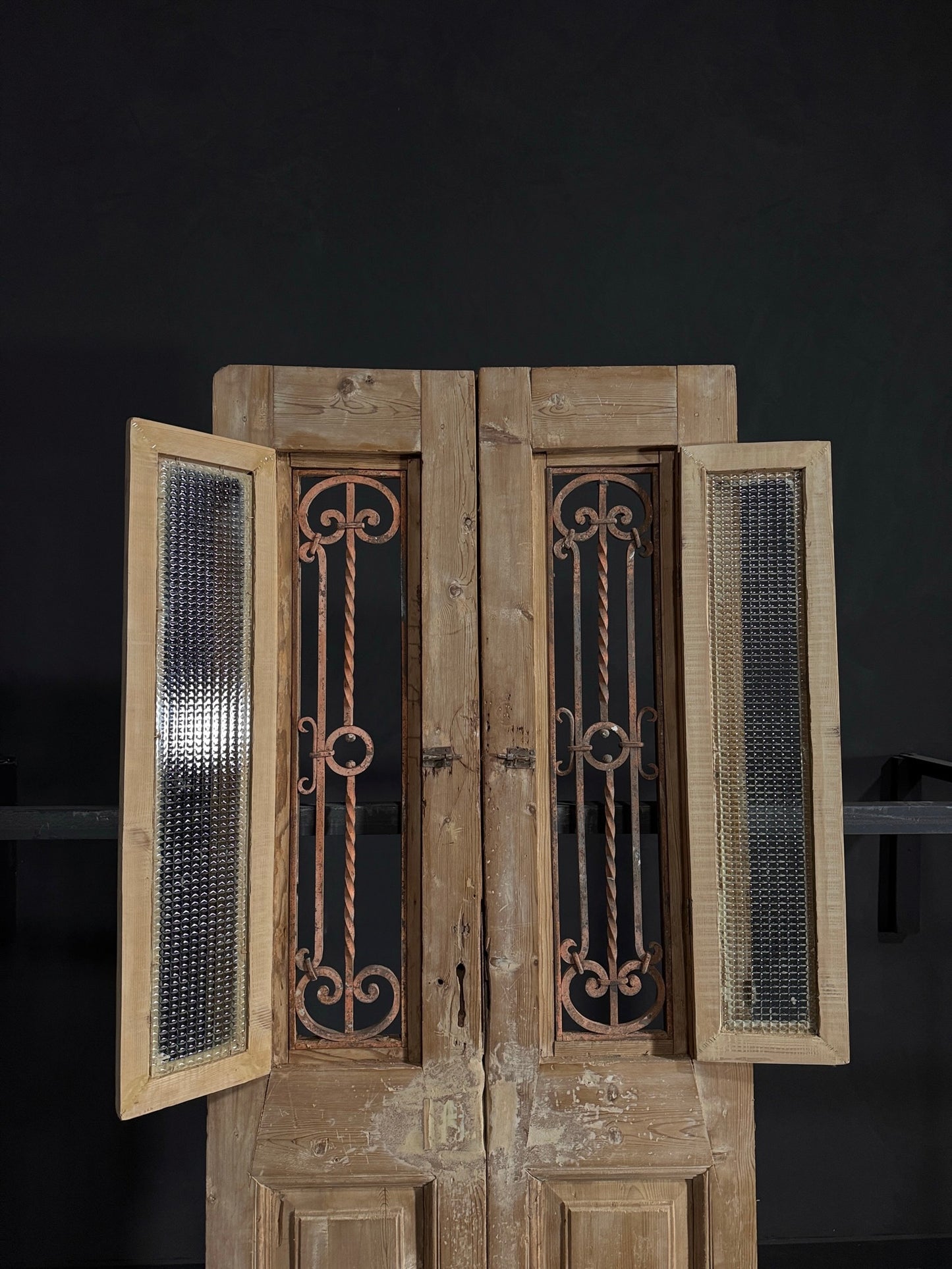 Antique Iron French Doors - 36.25x90.5 - N44