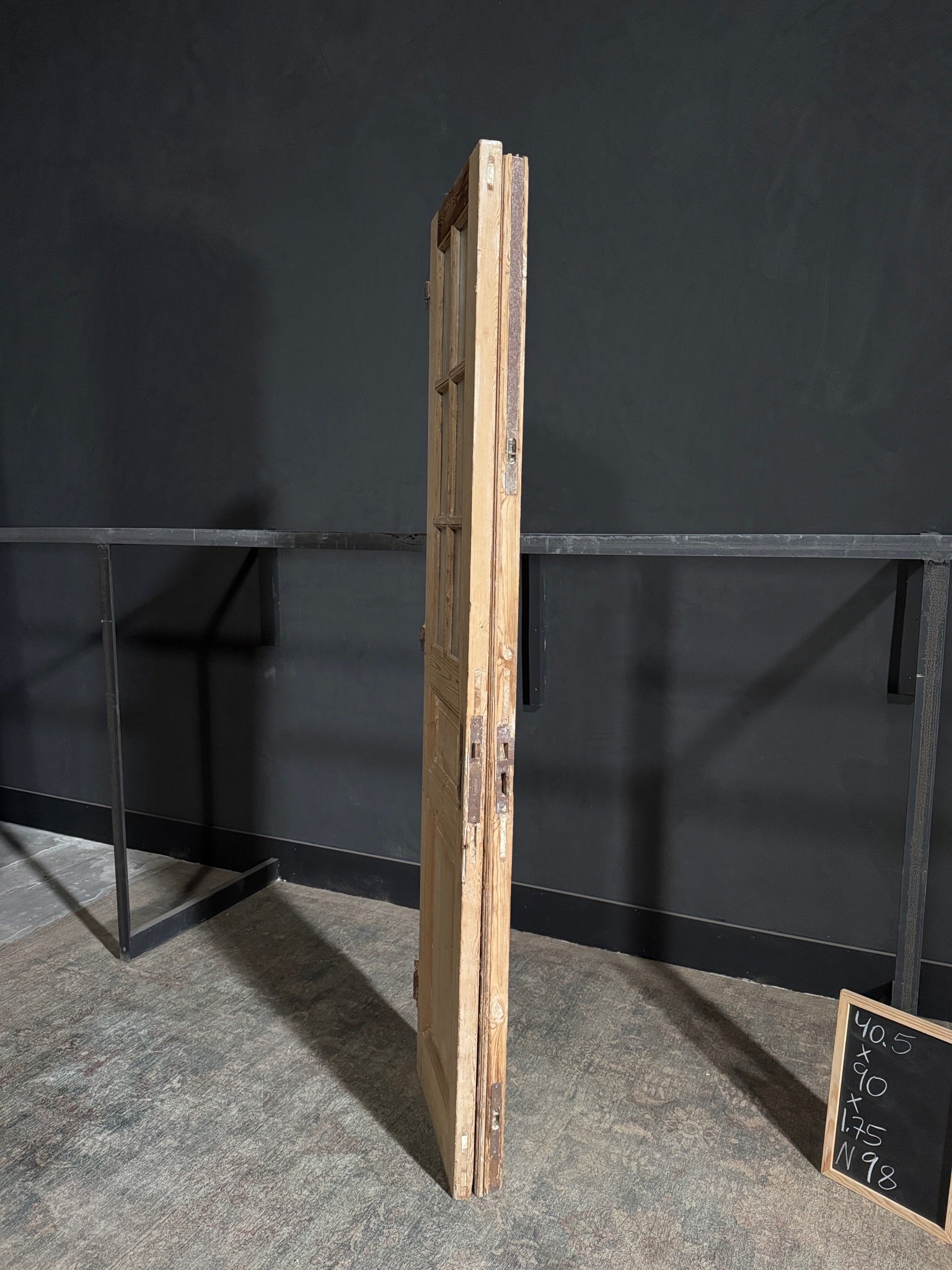 Antique Obscured Glass 6 Lite French Doors - 40.5x90 - N98