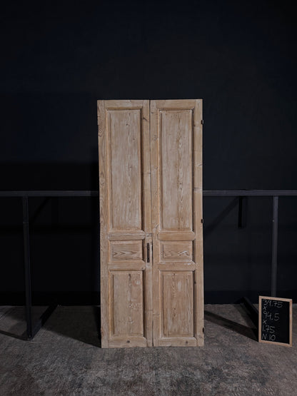 Antique Iron 3 Panel Double Doors - 39.75x94.5 - N10