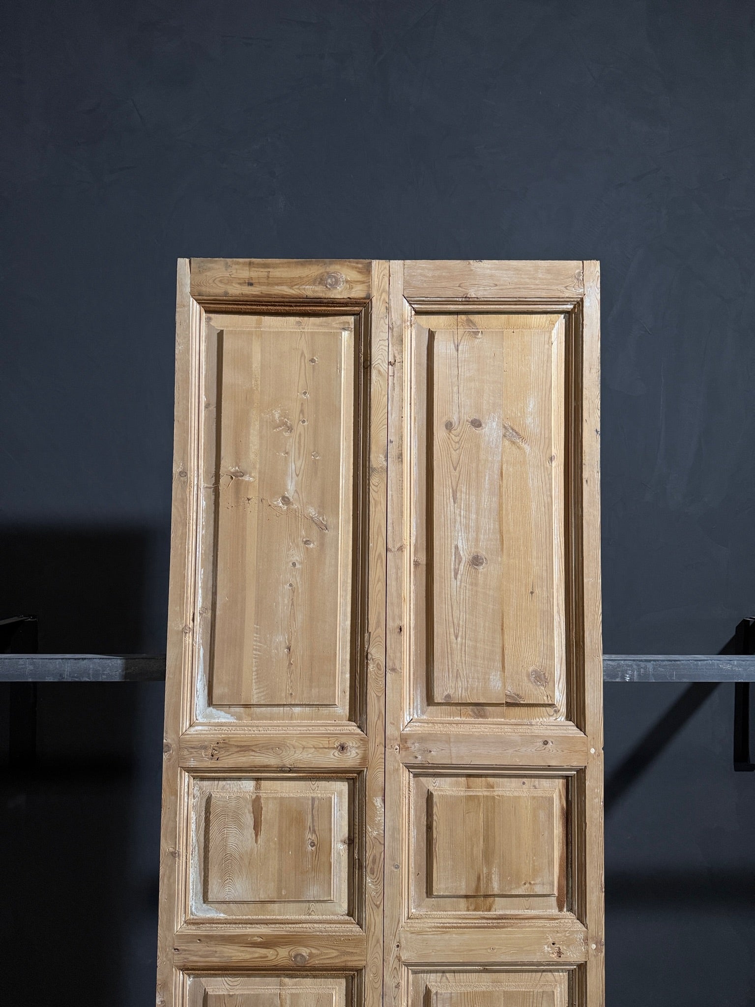 Antique 3 Panel Solid Double Doors - 36x94 - N265