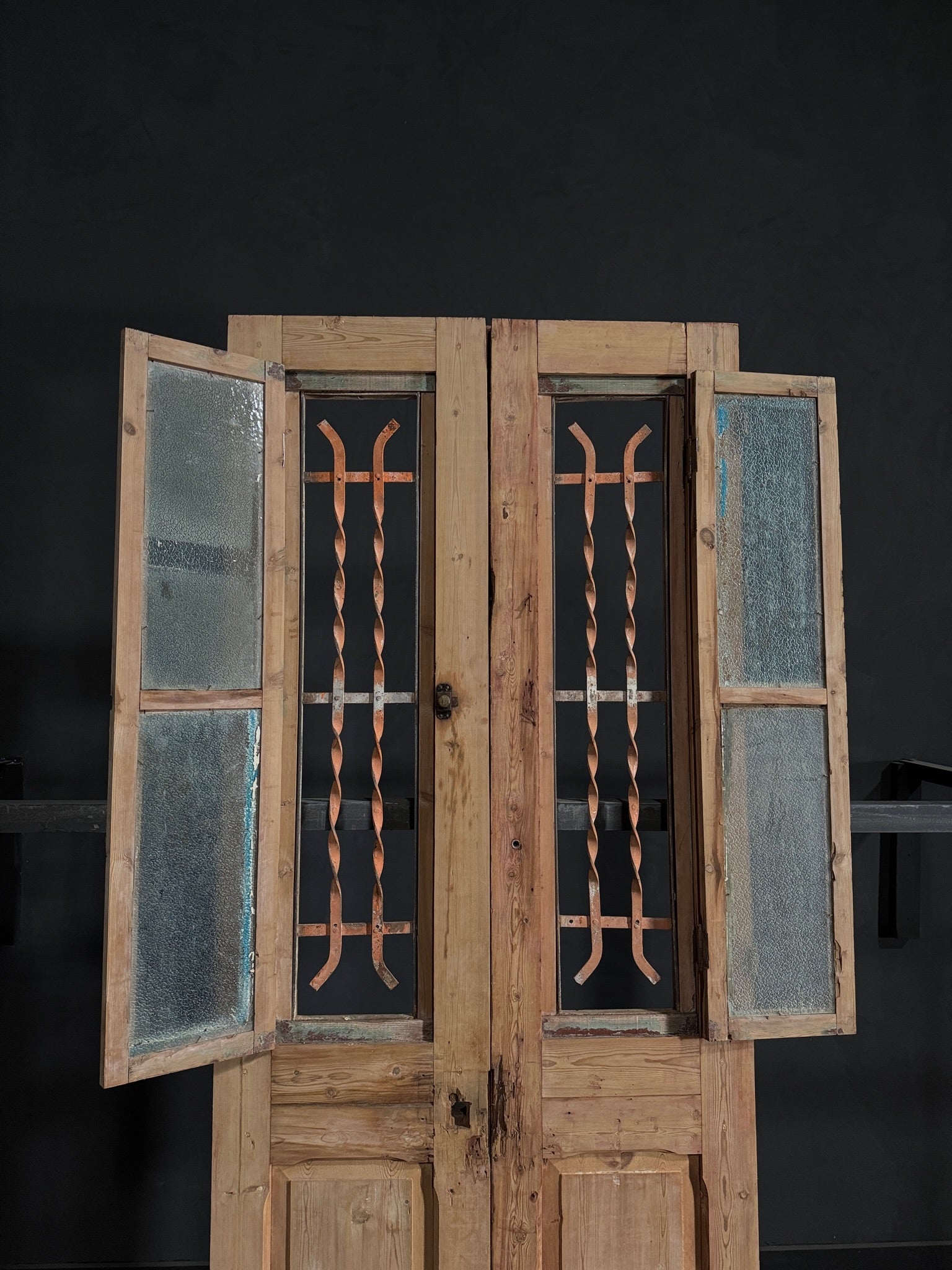 Antique Iron French Doors - 36.25x94.5 - N70