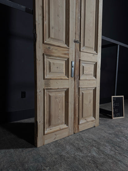 Antique Iron 3 Panel Double Doors - 44x98.25 - K399