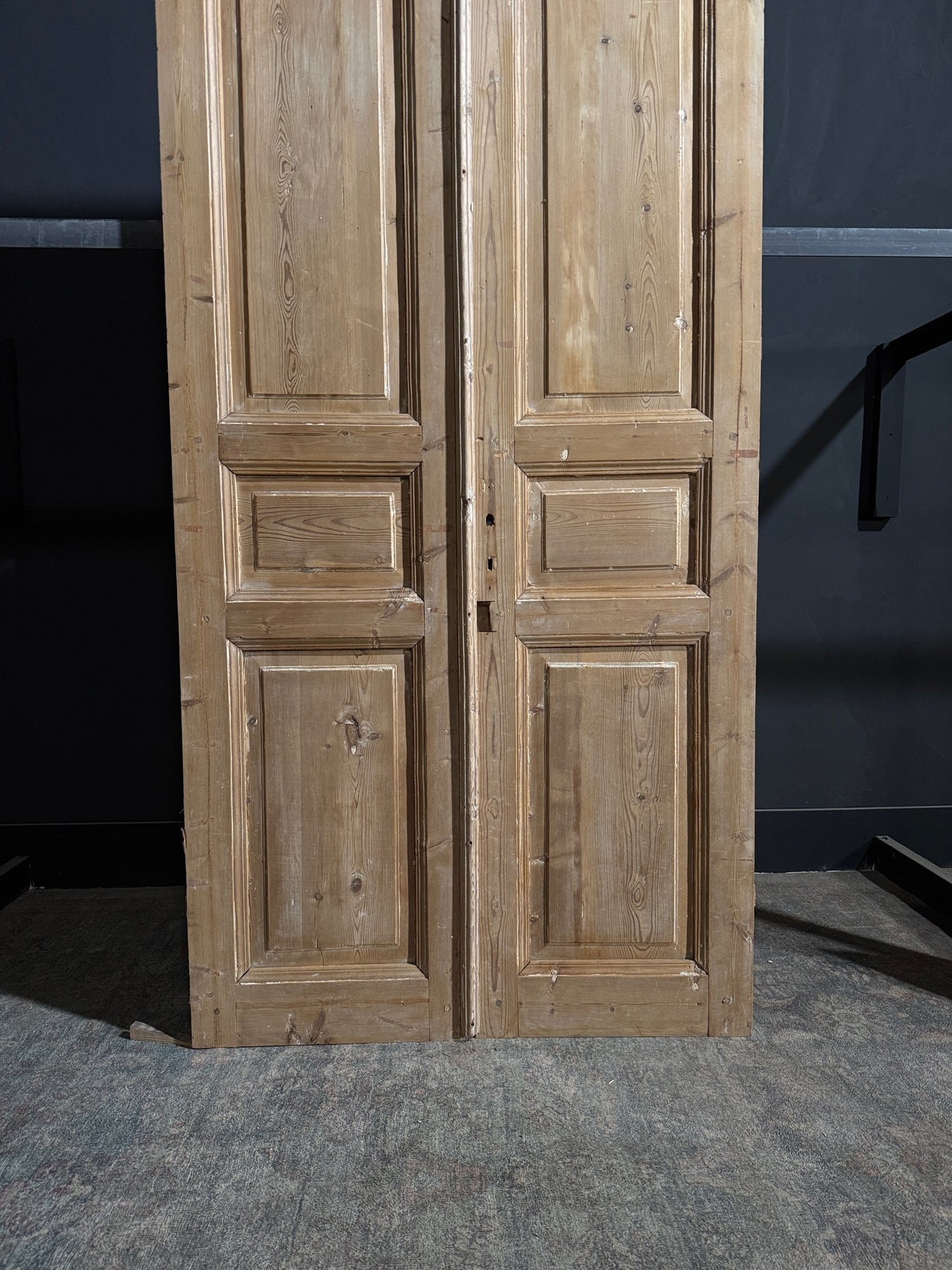 Antique 3 Panel Solid Double Doors - 41x95.25 - N158