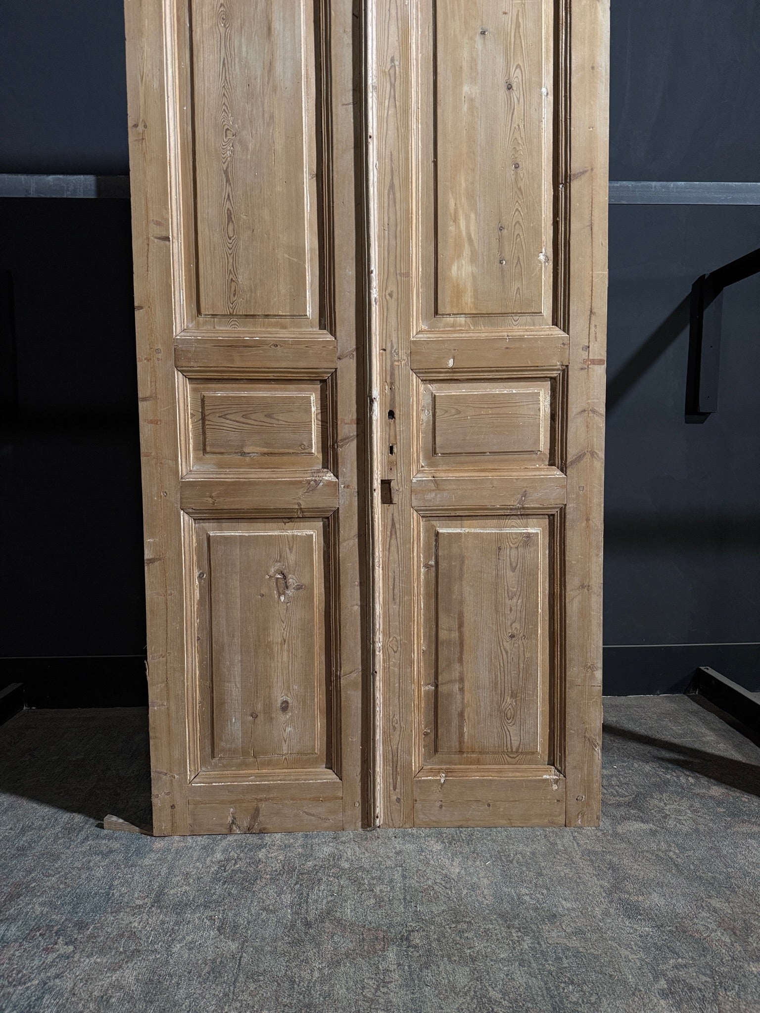 Antique 3 Panel Solid Double Doors - 41x95.25 - N158