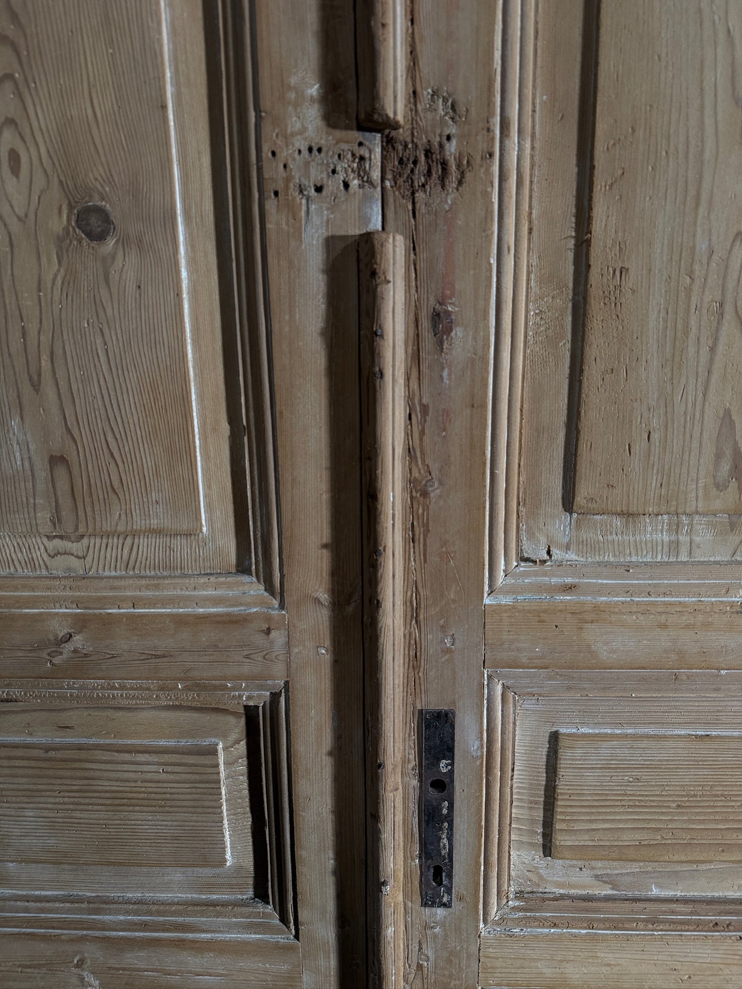 Antique 3 Panel Solid Double Doors - 39.5x97.5 - N595