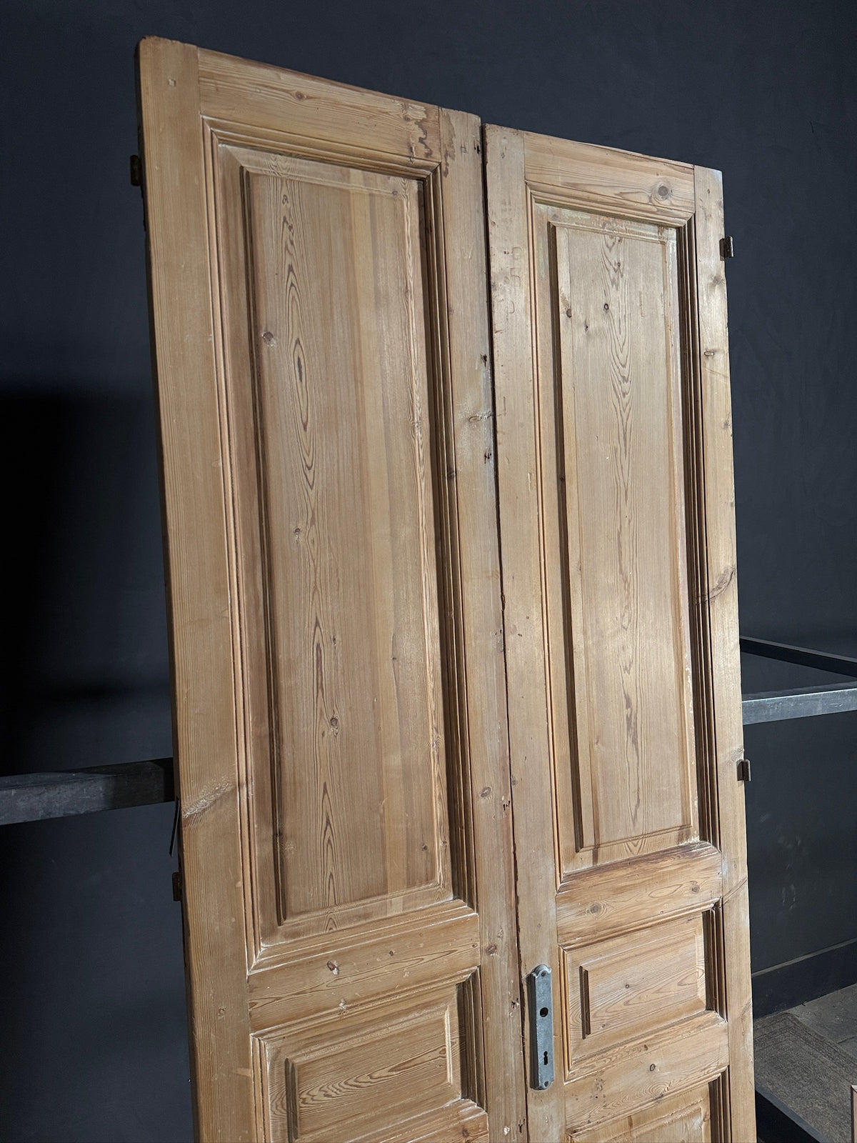 Antique 3 Panel Solid Double Doors - 42.5x101.5 - N670
