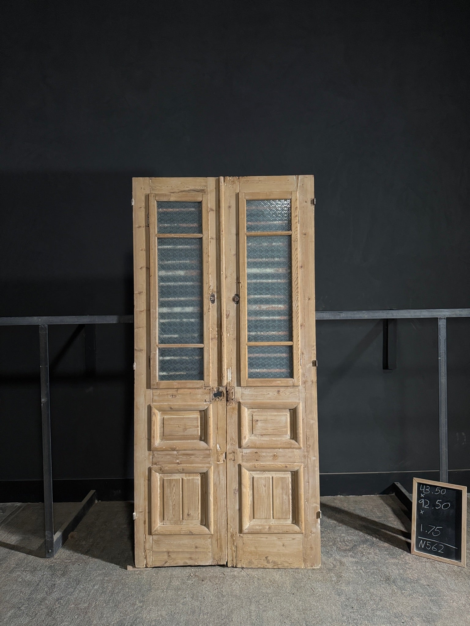 Antique Iron French Doors - 43.5x92.5 - N562