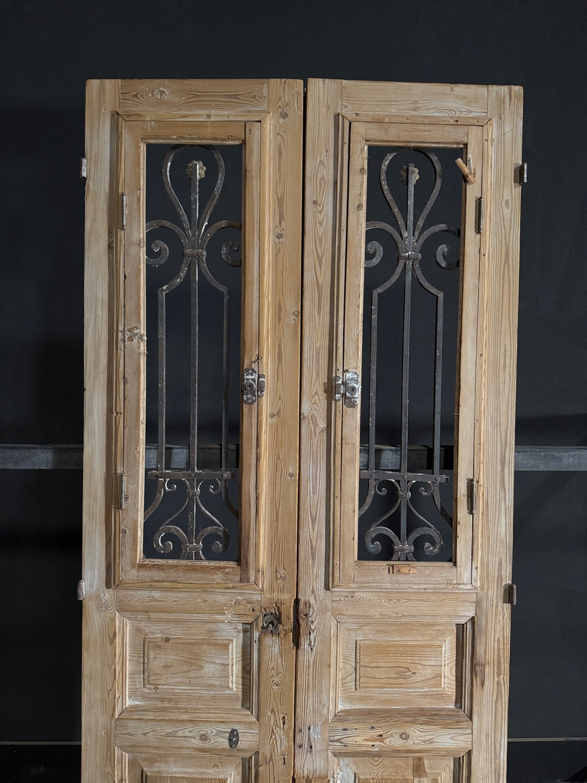 Antique Iron French Doors - 38x92 - N514