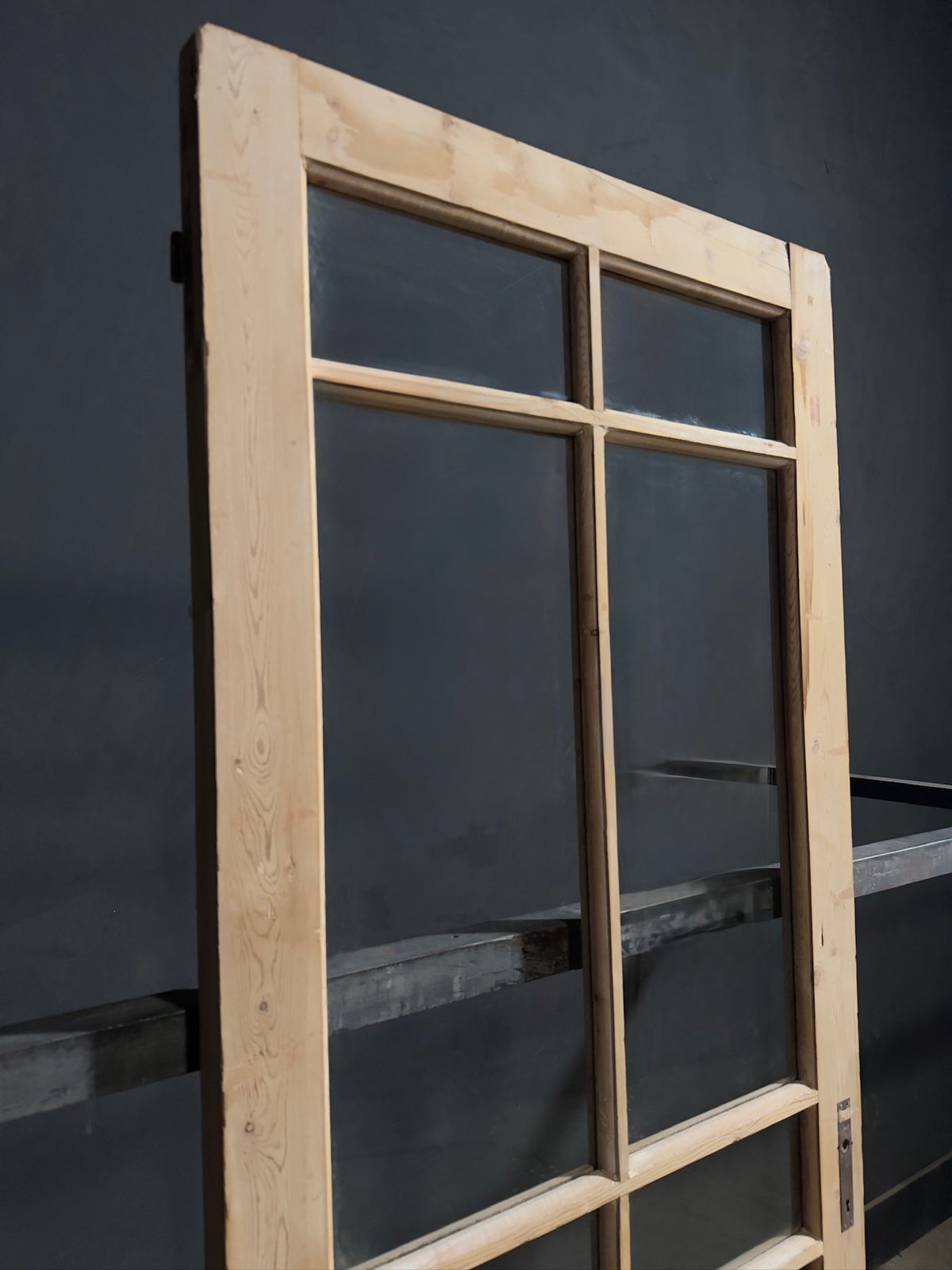 Antique Clear Glass Raised Panel Pantry Door - 31.5x80 - N761