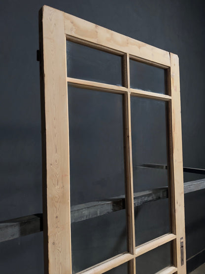 Antique Clear Glass Raised Panel Pantry Door - 31.5x80 - N761