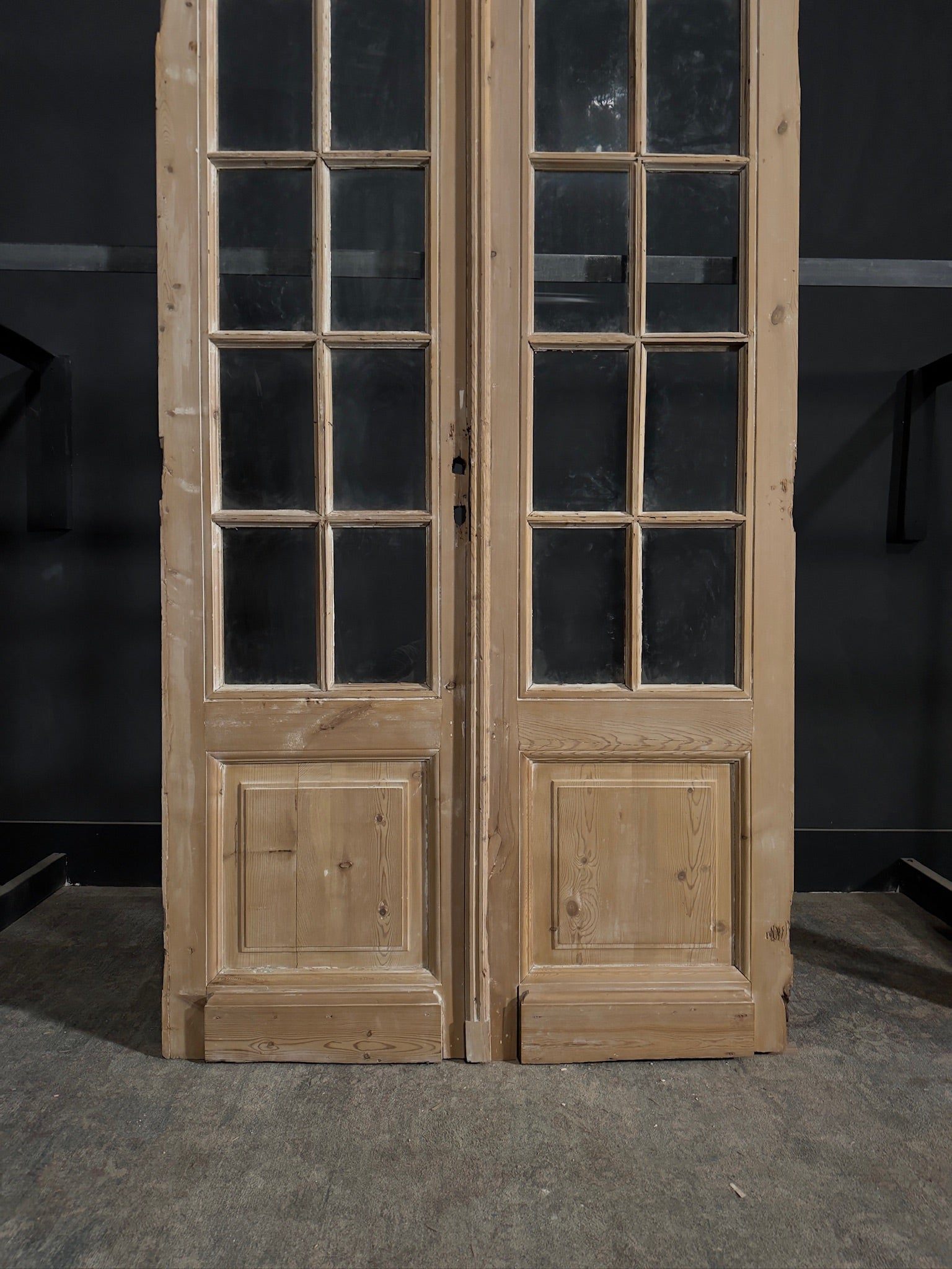 Antique Glass 4 Lite French Doors - 46.5x82 - N311