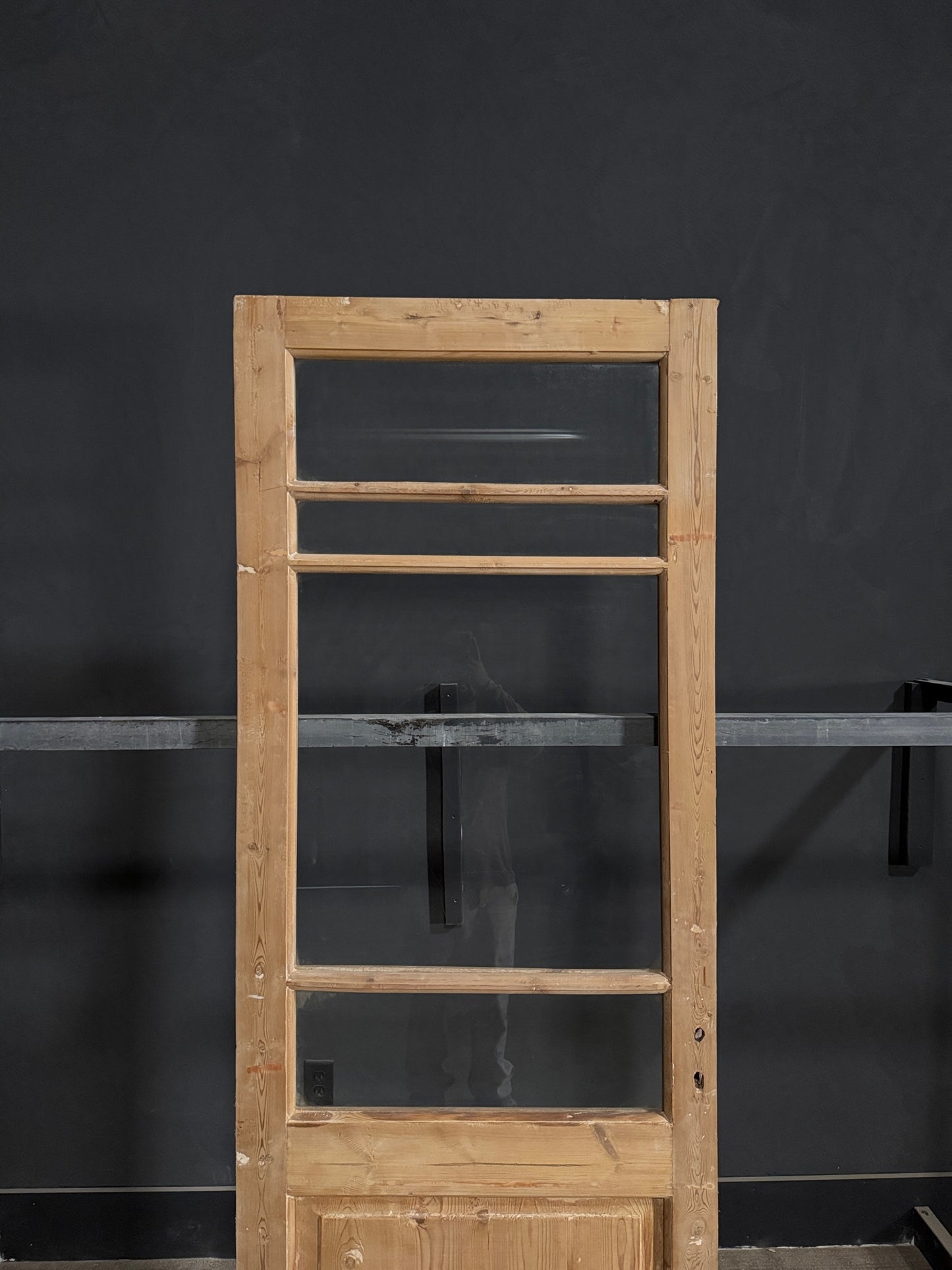 Antique Glass 3 Lite Single Door - 8.7x30.75 - N379