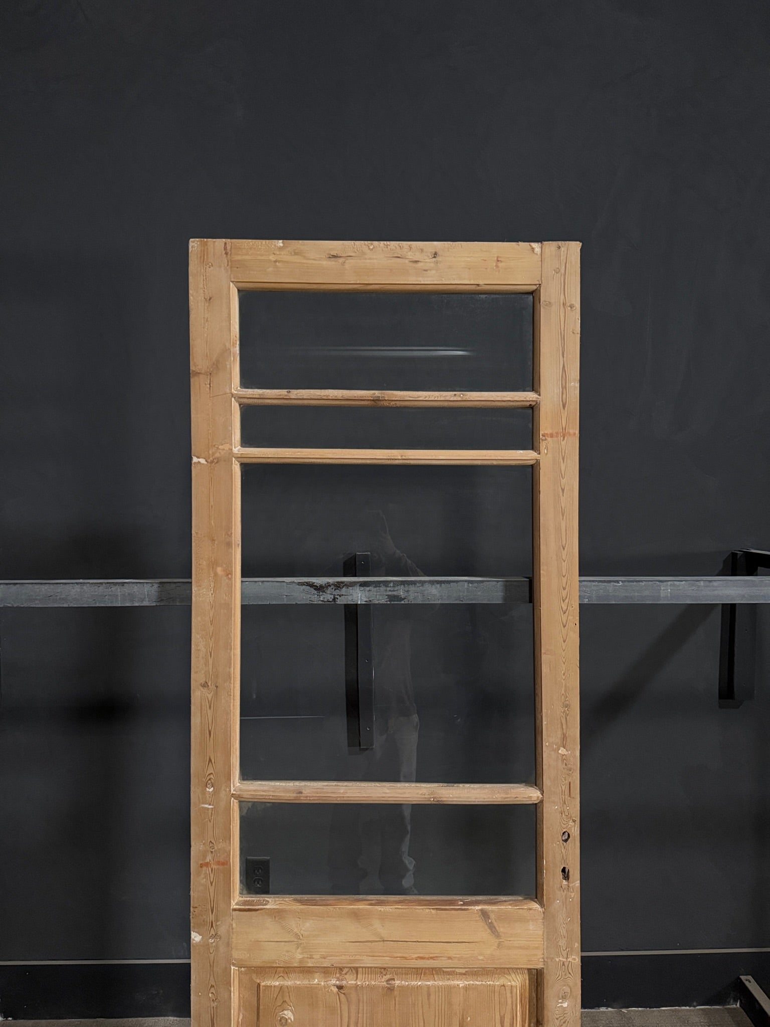 Antique Glass 3 Lite Single Door - 8.7x30.75 - N379