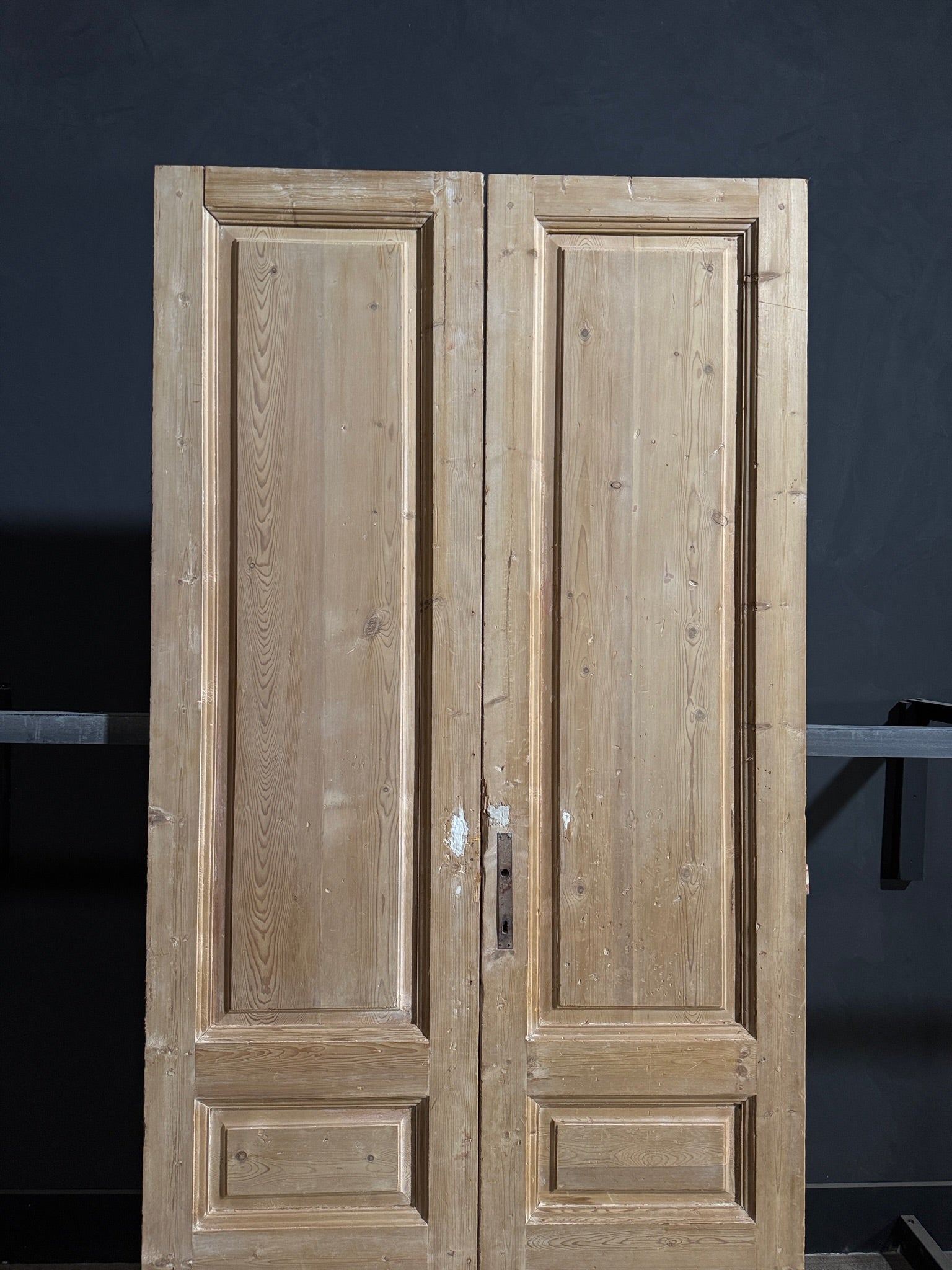 Antique 3 Panel Solid Double Doors - 43.5x97 - N160
