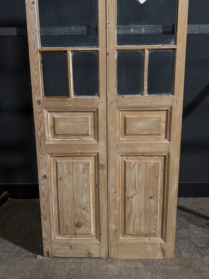 Antique Glass 5 Lite French Doors - 36x95 - N699