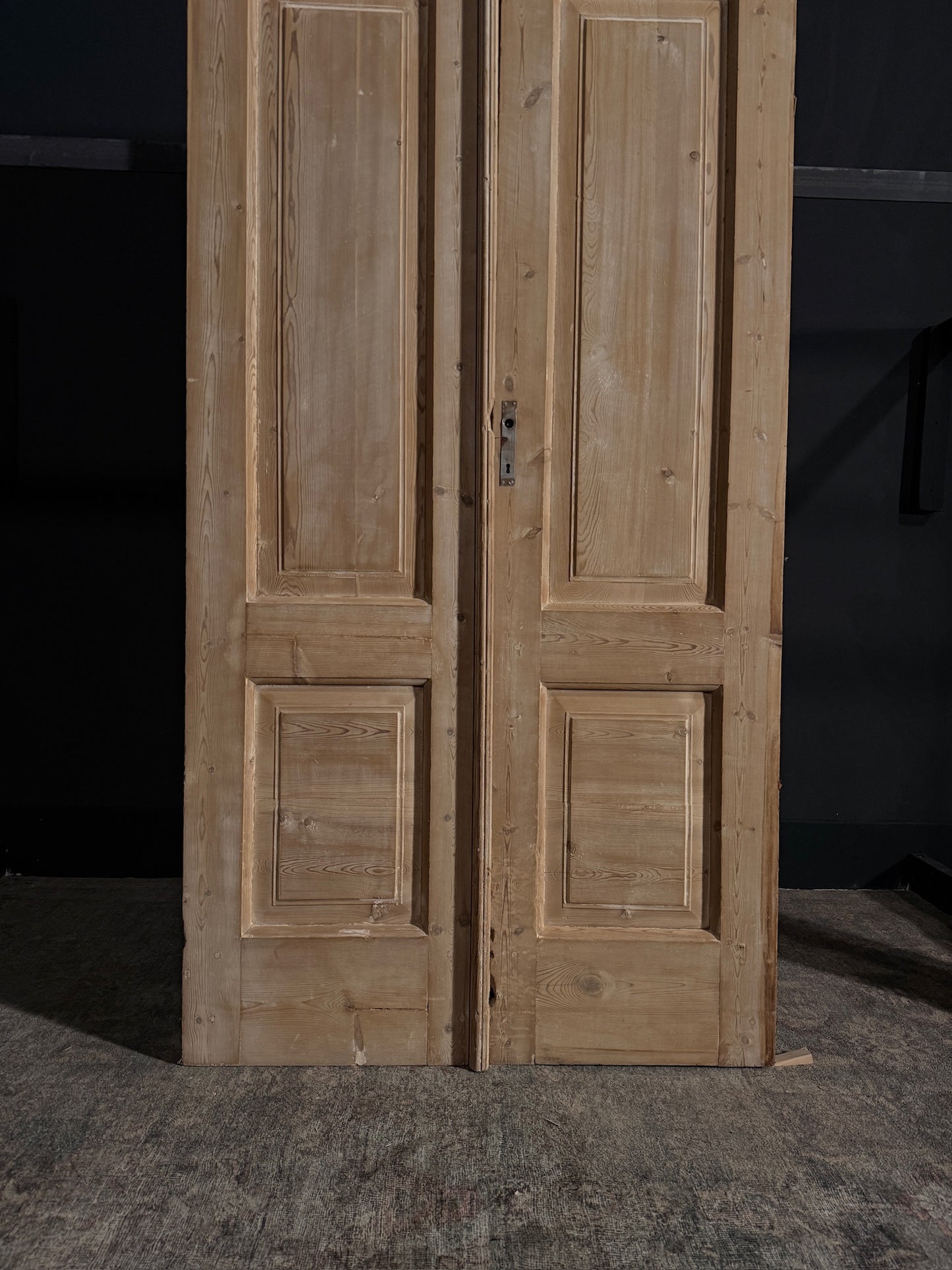 Antique Obscured Glass 2 Lite French Doors - 39x96 - N05