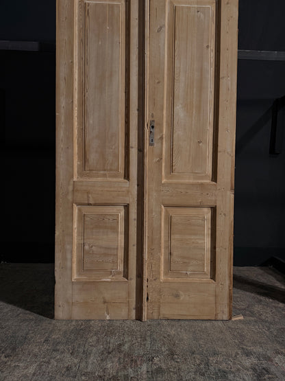 Antique Obscured Glass 2 Lite French Doors - 39x96 - N05
