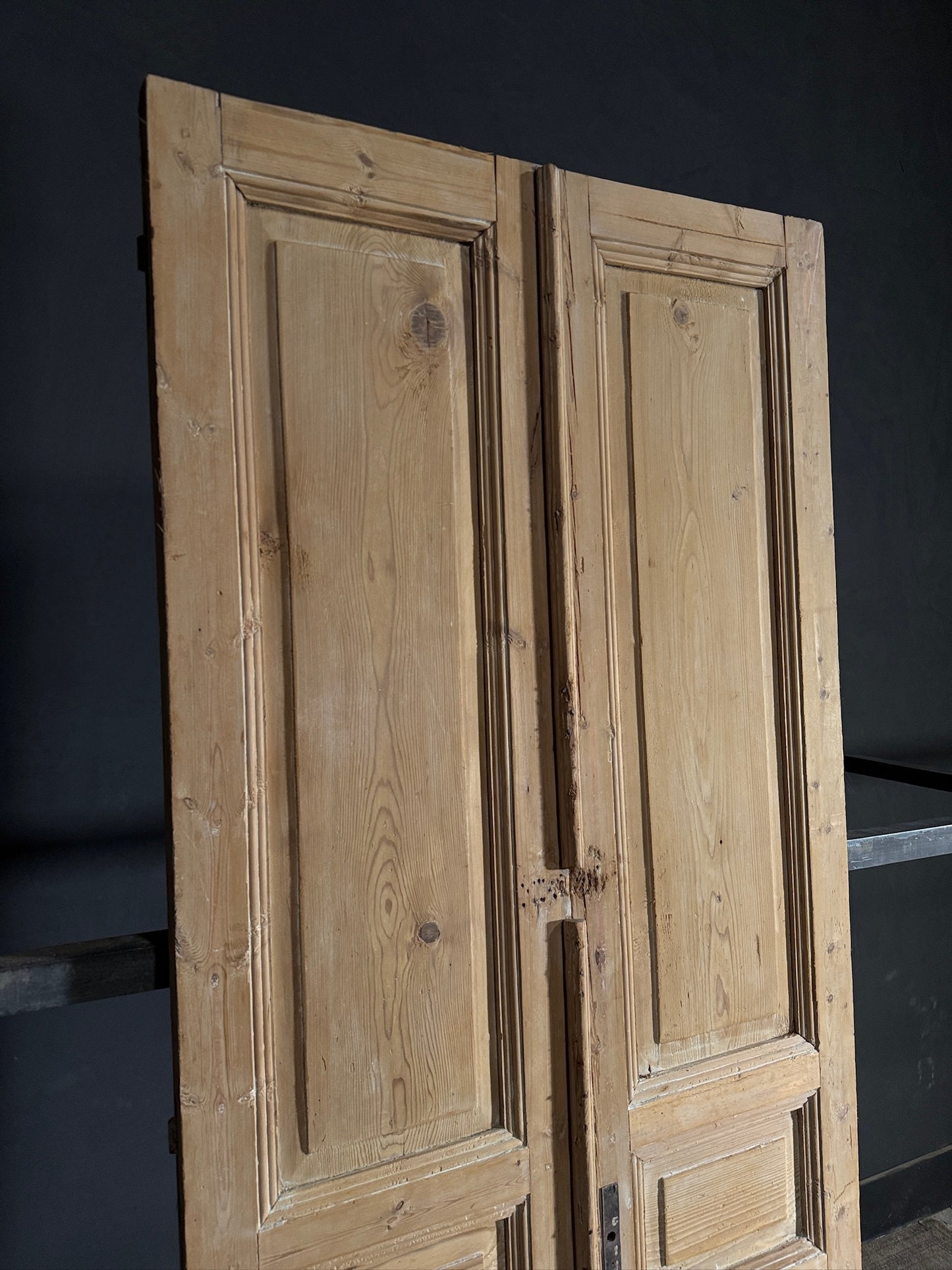 Antique 3 Panel Solid Double Doors - 39.5x97.5 - N595
