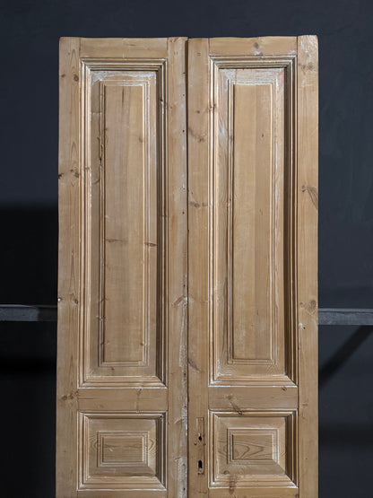Antique 3 Panel Solid Double Doors - 35.5x97.5 - N696